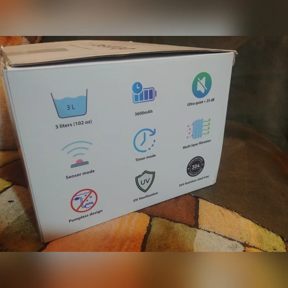 3L Wireless Pet Water Fountain